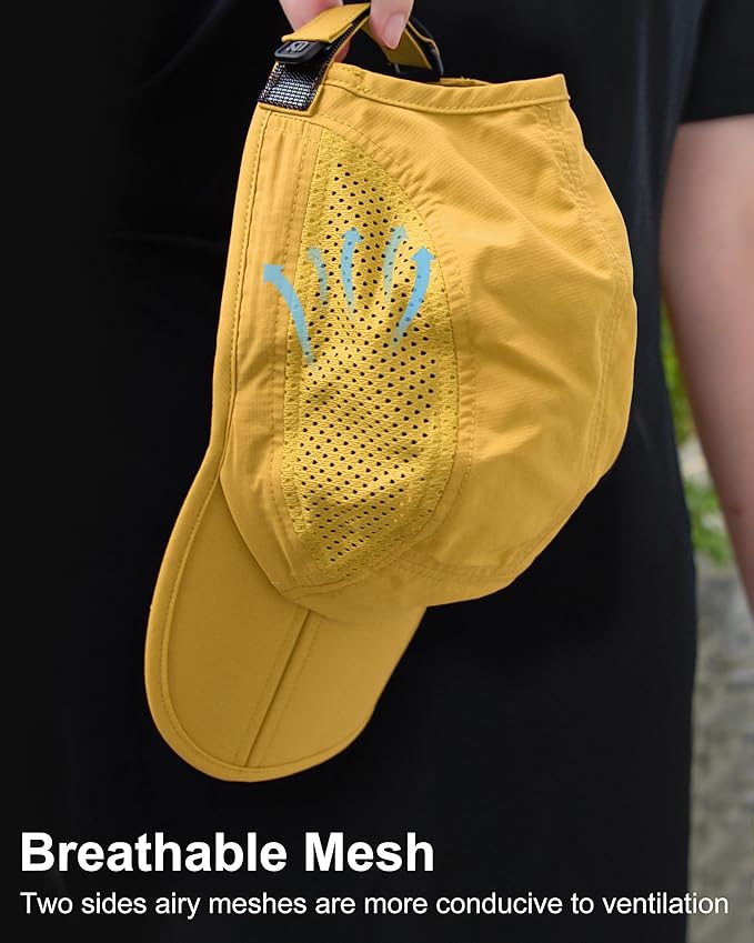 GADIEMKENSD Mens Folding Outdoor Hat Long Brim UPF 50+ Sun Protection