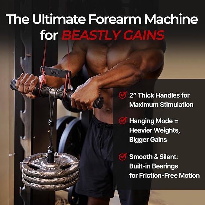 GD Hanging Wrist Roller Forearm Blaster- Forearm Strengthener Exercise Equipment Wrist Trainer for Muscle building and Injury prevention Hand Grip Strength