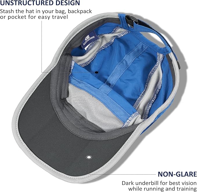 GADIEMKENSD Reflective Folding Outdoor Hat Unstructured Design UPF 50+ Sun Protection Sport Hats for Womens and Mens