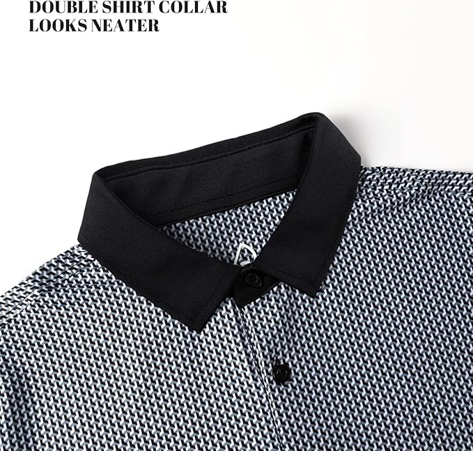 DEOLAX Mens Polo Shirts Fashion Print Mens Golf Shirt Dry Fit Mens Golf Polo Short Sleeve Quick Dry Funny Golf Shirt for Men