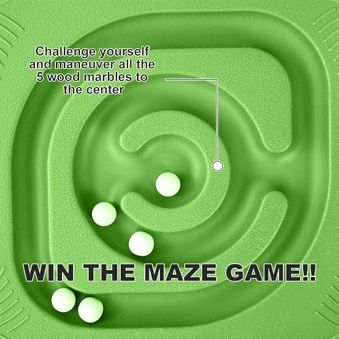 Balance Board for Kids with Maze - Plastic Wobble Board for Skiing Surfing Snowboard Training, Non-Slip Sensory Rocker Board for Toddlers 3-12, Core Strength Physical Therapy Equipment & Skateboard Balance Trainer