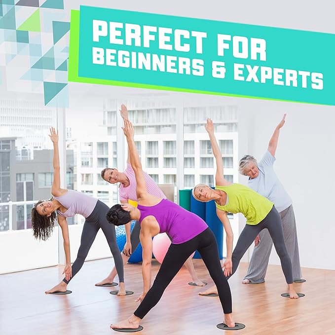 Elite Sportz Core Sliders for Working Out - Pack of 2 Compact, Dual Sided Gliding Discs for Full Body Workout on Carpet or Hardwood Floor - Fitness & Home Exercise Equipment - Small Gift for Athletes