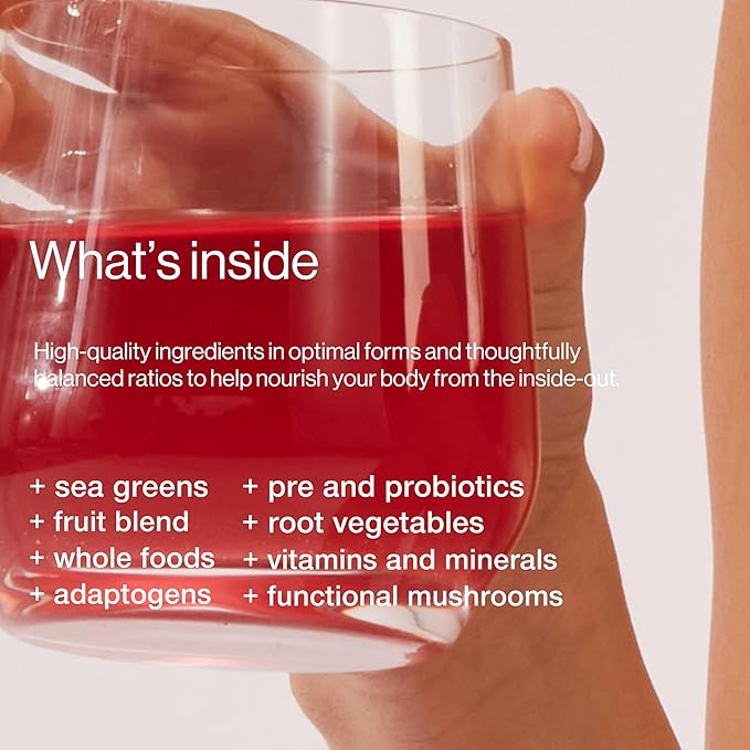 B.WILD Plant-Based Multivitamin Drink Mix – Bold Fruit Punch Flavor with Prebiotics, Probiotics & Adaptogens for Gut Health & Stress Support – 30 Servings – Vegan, Gluten-Free