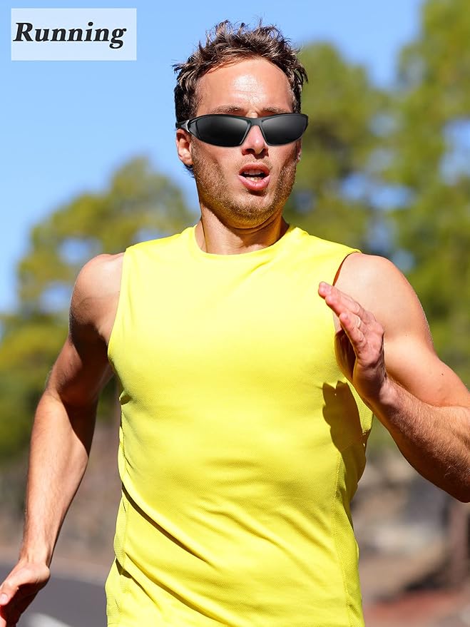 Frienda 6 Pack Polarized Sport Sunglasses for Men Multipack Fit over Glasses Pack Lot Set Men's Sport Fishing Eyeglasses