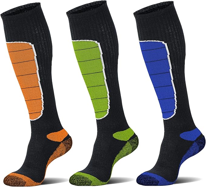 Hylaea Merino Wool Ski Socks, Cold Weather Socks for Snowboarding, Snow, Winter, Thermal Knee-high Warm Socks, Hunting
