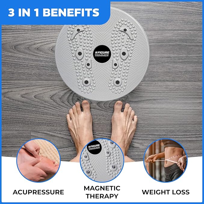 Core Abs Twister Board - Waist Sculptor Twister Board for Core & Ab Exercise - Waist Twisting Disc, Dizzy Disc Twist Board for Slimming Workout with 8 Magnets Reflexology