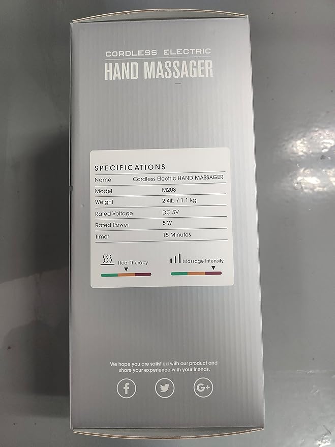 cotsoco Hand Massager with Heat and Compression, 6 Levels Hand Therapy for Arthritis and Carpal Tunnel Relief, Finger and Wrist Cordless Massager Machine for Pain Relief, Gifts for Women Men, White