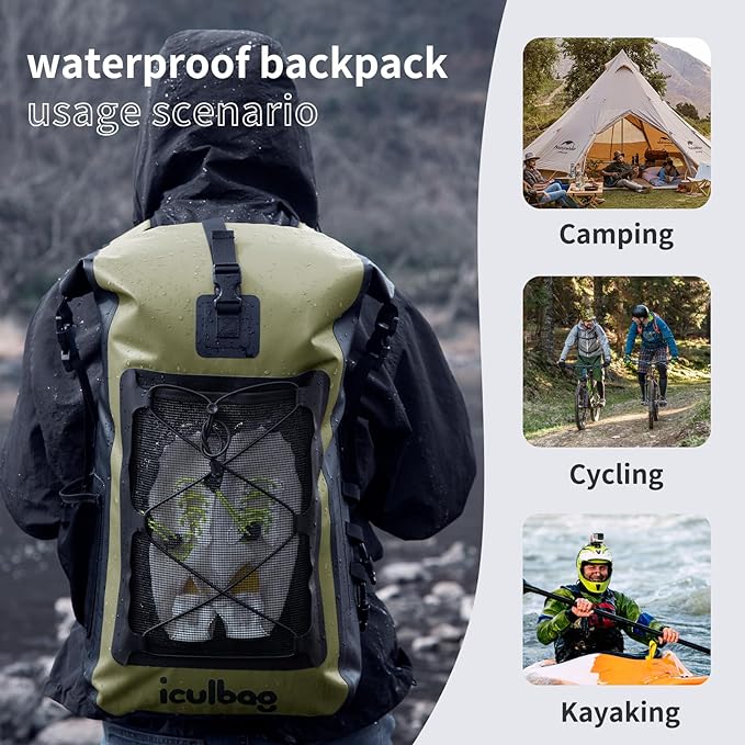 Dry Bags Waterproof Backpack for Women Men Travel Dry Bag Backpack Warterproof Bag for Kayaking Beach Boating 30L/40L
