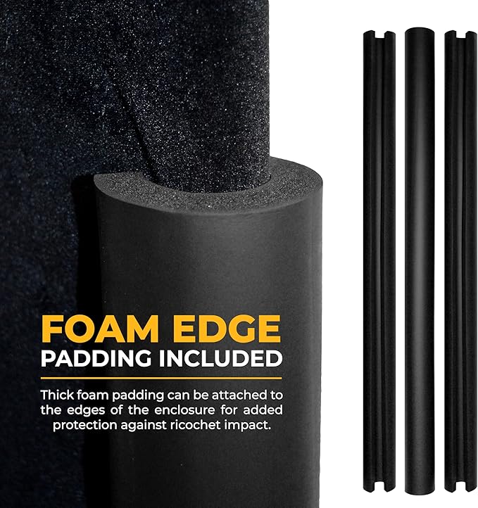 Golf Simulator Enclosure with Impact Display Projection Screen, use with All Golf Launch Simulators and Monitors.