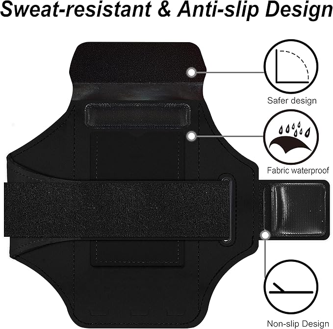 Armband for Samsung Galaxy S25/S24/S23/S22/S21/S20/S10/S9/S8,Galaxy A01/A8/A10e/A20e/A41/M01/Xcover 5,Water Resistant Sport Armband with Zipper Slot for Galaxy Buds (Pink)