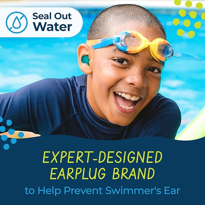 Earvolution Floating Putty Buddies Ear Plugs for Swimming - Invented by an Ear Physician - Moldable, Premium, Silicone - Floats on Water - Waterproof - Made in The USA - 3 Pack - Red/White/Blue