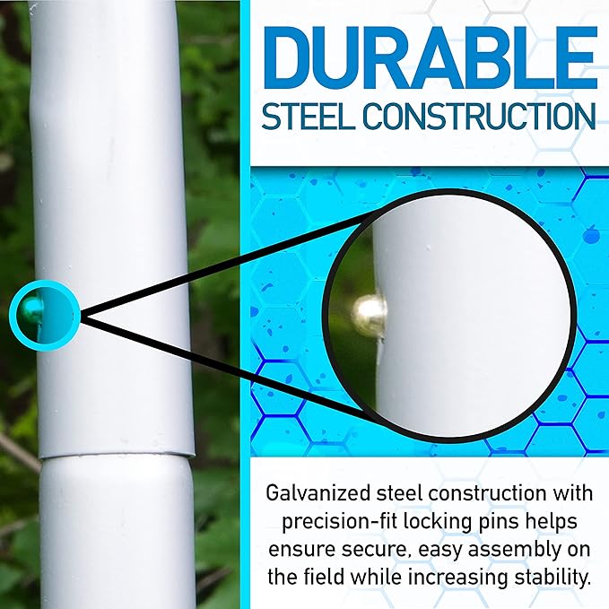 Franklin Sports Soccer Rebounder - Tournament Steel Rebounding Net - Perfect for Backyard Practice and Training - 12' x 6' & 6' x 4'