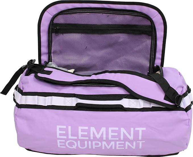 Element Equipment Trailhead Duffel Bag Shoulder Straps Waterproof Violet/Lavendar Small