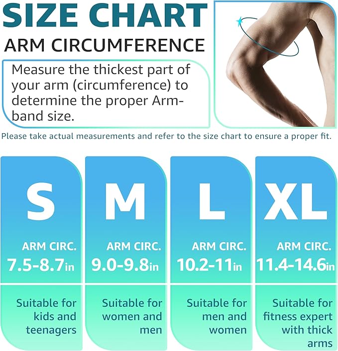 HiRui Running Armband Sleeve Universal Sports Armband Cell Phone Holder Armband for Exercise Workout, Compatible with iPhone 16/15/14/13/Plus/Pro Samsung Galaxy All Phones (XL, Blue)