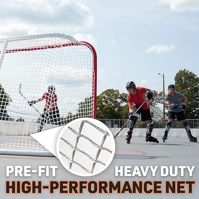 Franklin Sports Street Hockey Goal - Official Regulation Steel Hockey Net - Street Hockey Goal Set