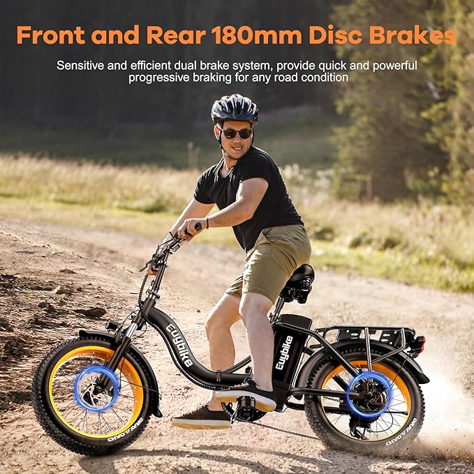 Foldable Electric Bike for Adults, Peak 1000W Brushless Motor 30MPH 70Miles City Commuter Ebike, 48V 20AH Lithium Battery, 20" Fat Tire 7-Speed E-Bicycle with Front Suspension Colourful LCD Display