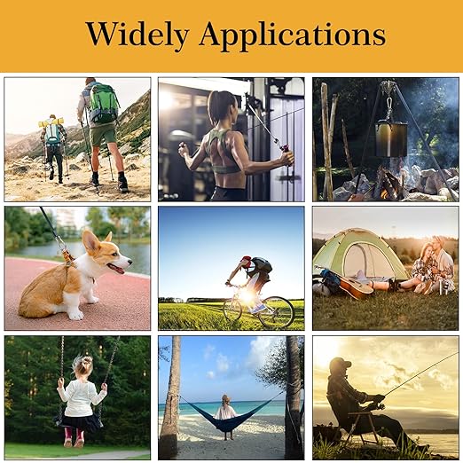 60 Pcs Carabiner Clip Spring Snap Hook, M8 3 Inch Heavy Duty Galvanized Steel Spring Snap Hook, Quick Link Keychain Clip for Keys Swing Set Camping Fishing Hiking Traveling(550 lbs Capacity)