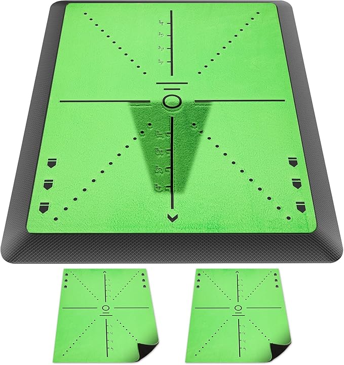 Golf Hitting Mat with Swing Path Tracer – Durable Golf Practice Mat for Indoor/Outdoor Use, Driving & Chipping Training – Golf Training Aid and Gift for Men & Women