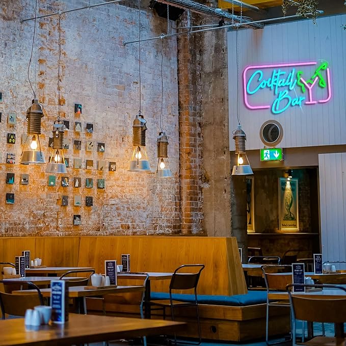 Cocktail Bar Neon Sign for Wall Decor Led Women Sign USB Goblet light up sign Dimmable Cocktail neon Light for Bar Club Pub Store Home Decor