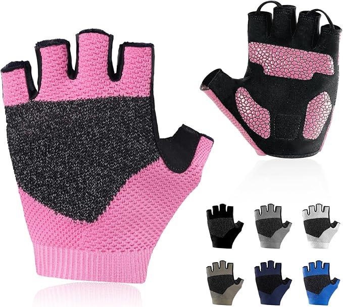 Cycling Gloves for Men Women, Half Finger Bike Gloves for Biking, Gym, Weight Lifting, Rowing, Riding, Outdoor Sports