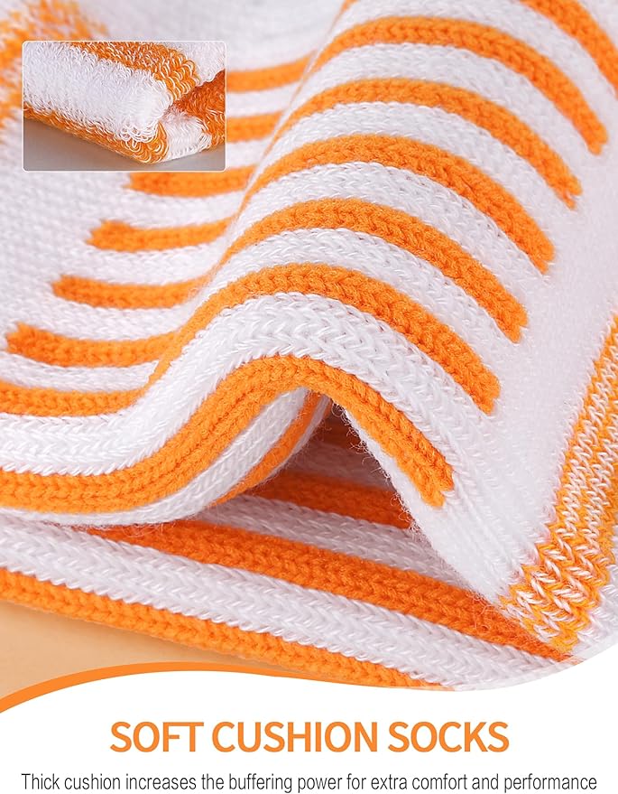 Airacker Athletic Quarter Socks with Cushion Running Ankle Socks for Men Women 6 Pairs