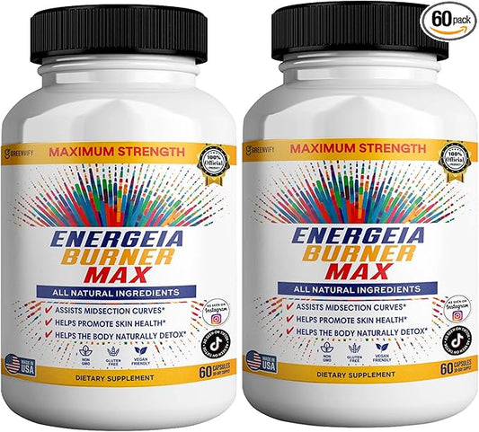 Energeia Burner Max, Natural Supplement, 60 Capsules, All Natural Ingredients, Vegan, Gluten Free (2)