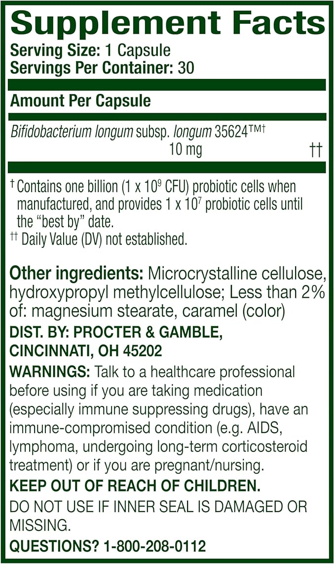 Align Probiotic, Pro Formula, Probiotics for Women and Men, Daily Probiotic Supplement, Helps Soothe Occasional Bloating & Gas*, #1 Doctor Recommended Brand‡, 30 Capsules (Packaging May Vary)