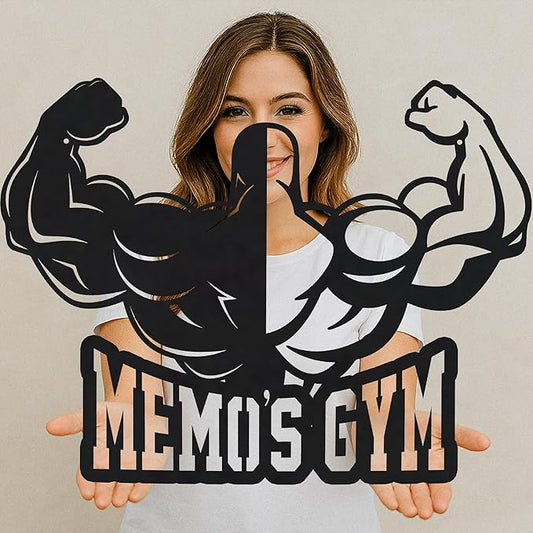 Custom Gym Metal Wall Art, Personalized Gym Name Sign Decoration For Room, Gym Metal Wall Home Decor, Personalzed Fatherd Day Gym For Room, Gym Lover, Workout motivational wall decor, Gifts for men, husband, dad, papa, grandpa