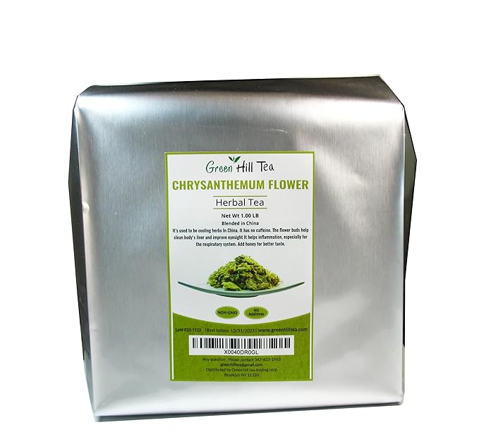 Greenhilltea traditional health herbs, Chrysanthemum flower dried herbal tea 16 OZ
