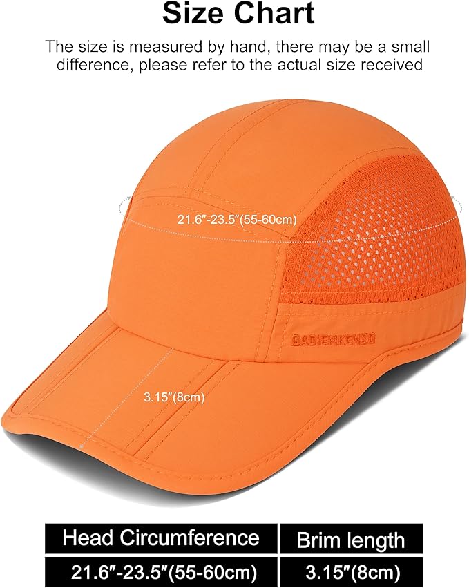 GADIEMKENSD Mens Folding Outdoor Hat Long Brim UPF 50+ Sun Protection