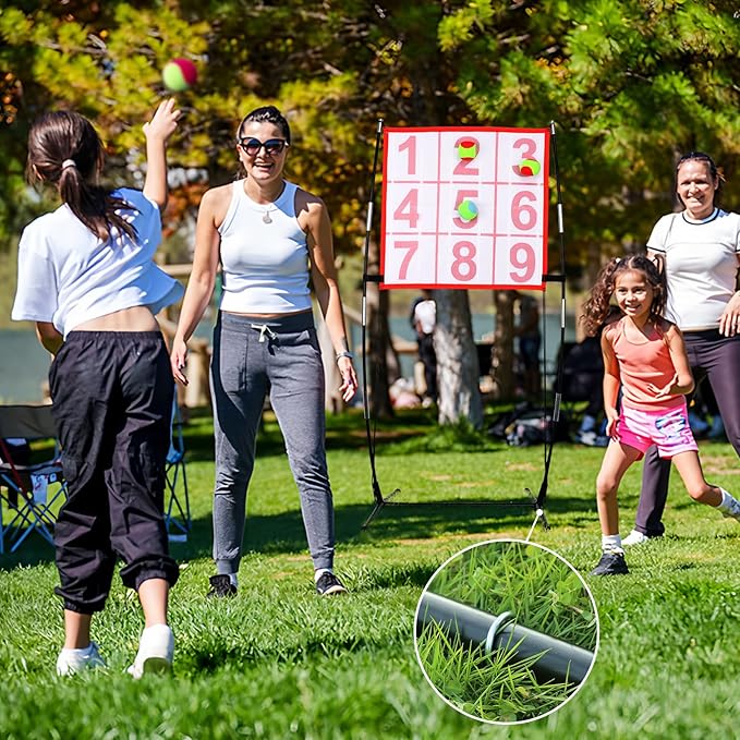 Dart Board for Kids, Kids Dart Board Set with Sticky Balls/Support Frame, Indoor/Sport Outdoor Fun Party Play Game,Easy Set Up and Included Carry Bag