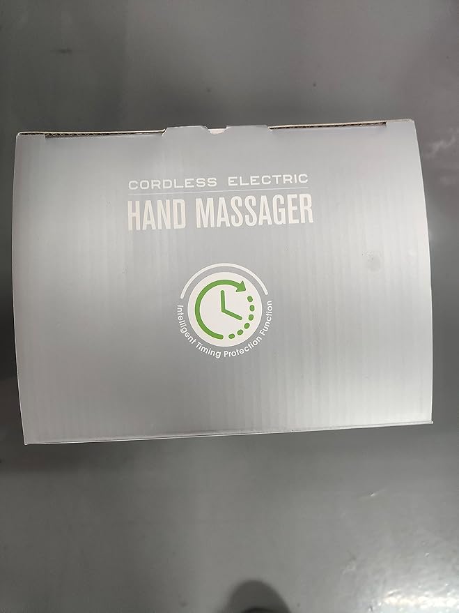 cotsoco Hand Massager with Heat and Compression, 6 Levels Hand Therapy for Arthritis and Carpal Tunnel Relief, Finger and Wrist Cordless Massager Machine for Pain Relief, Gifts for Women Men, White