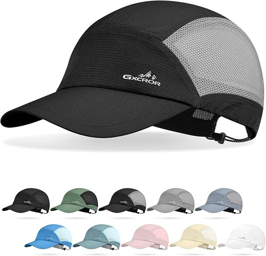 GXCROR Performance Baseball Cap for Men & Women - UPF 50+ Running Hat, Lightweight Quick-Dry Sports Hat for Golf, Hiking, Gym