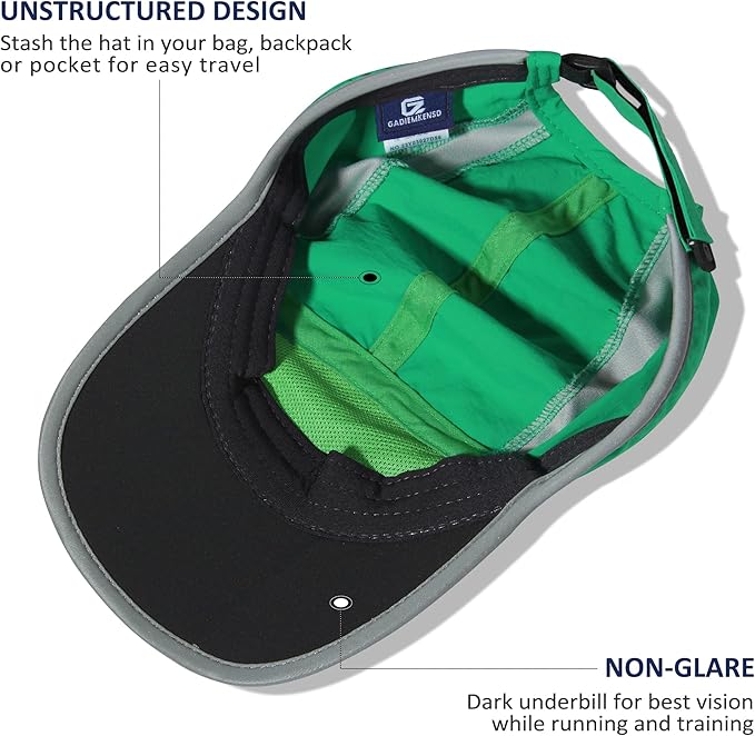 GADIEMKENSD Reflective Folding Outdoor Hat Unstructured Design UPF 50+ Sun Protection Sport Hats for Womens and Mens