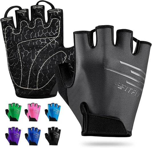 Cycling Gloves Bike Gloves for Men/Women Half Finger Biking Gloves Exercise Workout Gloves Suitable for Outdoor Sports, Gym, Weight Lifting, Rowing and Motorcycle