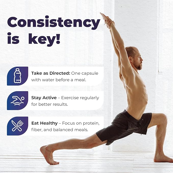 ColonBroom GLP-1 Weight Management Supplement for Women & Men - GLP1 Supports Gut Health, Metabolic Wellness & Appetite Regulation for Diet - Vegan, Gluten-Free, Non-GMO Diet Fiber Capsules - 60 Count