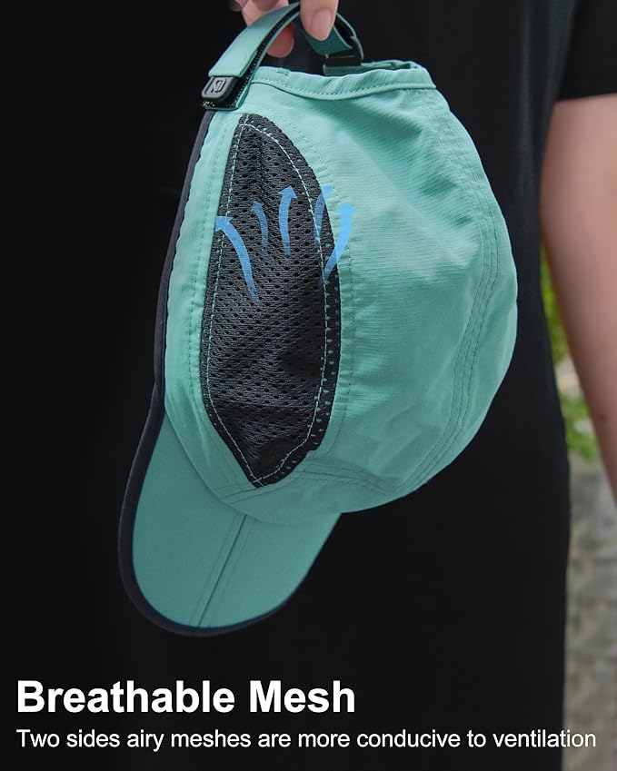 GADIEMKENSD Mens Folding Outdoor Hat Long Brim UPF 50+ Sun Protection