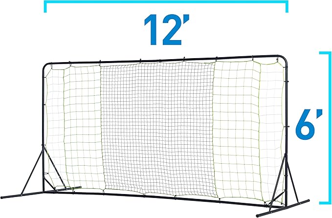 Franklin Sports Soccer Rebounder - Tournament Steel Rebounding Net - Perfect for Backyard Practice and Training - 12' x 6' & 6' x 4'