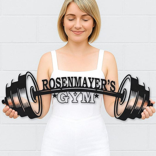 Custom Gym Metal Wall Art, Personalized Gymer Name Sign Decoration For Room, Gym Metal Home Decor