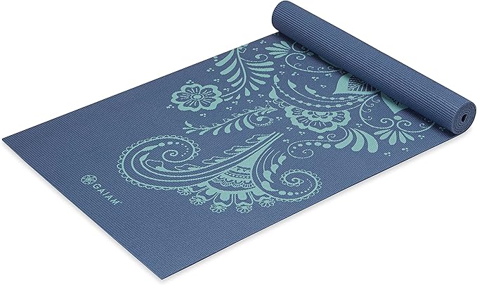 Gaiam Yoga Mat - Premium 5mm Print Thick Non Slip Exercise & Fitness Mat for All Types of Yoga, Pilates & Floor Workouts (68" x 24" x 5mm)