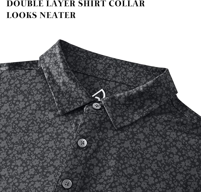 DEOLAX Mens Polo Shirts Fashion Print Mens Golf Shirt Dry Fit Mens Golf Polo Short Sleeve Quick Dry Funny Golf Shirt for Men