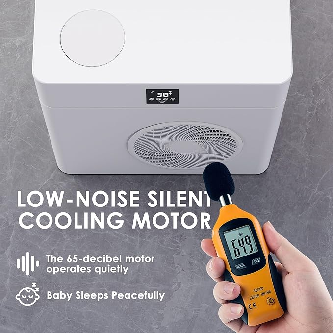 Deeptime Smart Cold Plunge Tub with Basin, Built-in Chiller (Down to 38 °F) – Smartphone Controlled, Whisper-Quiet, Spacious Design for Full-Body Recovery & Cold Therapy,White