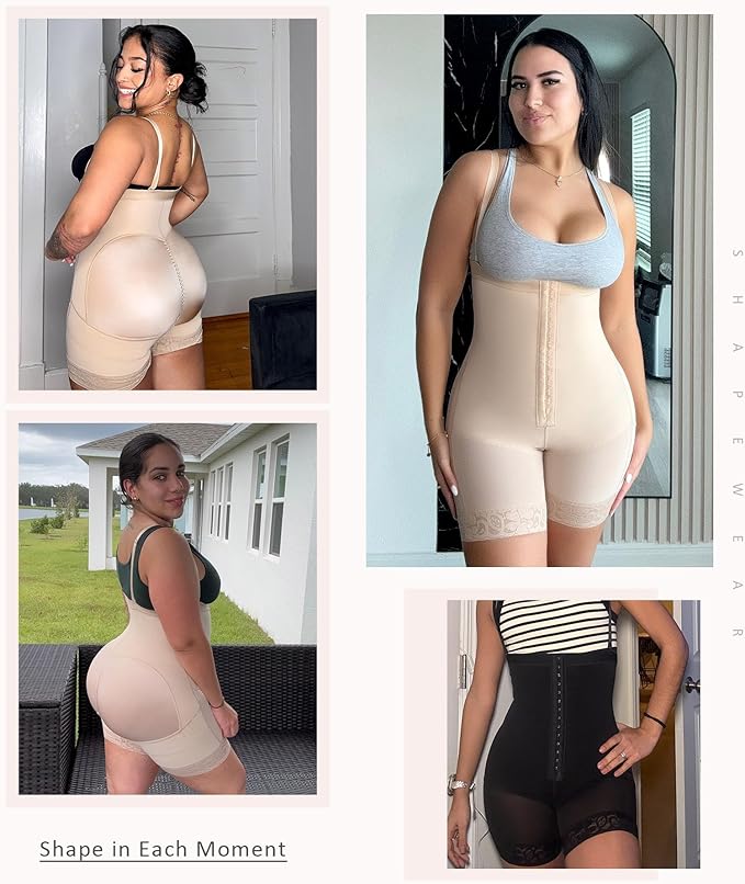 FeelinGirl Faja Body Shaper Tummy Control Shapewear for Women Butt Lifter Post Surgery Fajas Postparto Para Mujer