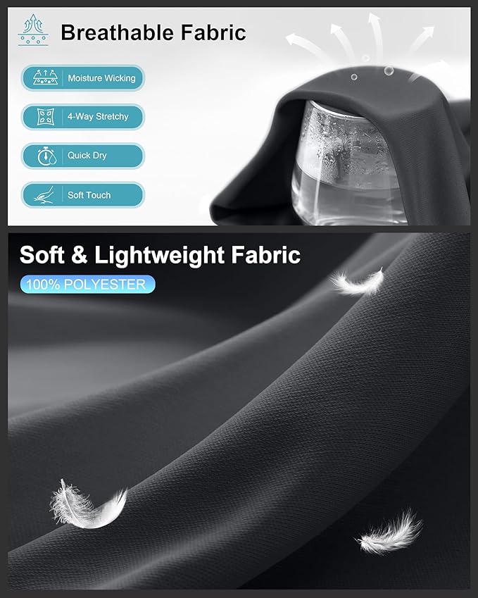 G Gradual Men's Workout Shirts Quick Dry Athletic Running T-Shirts Lightweight Moisture Wicking Short Sleeve Sports Gym Tops