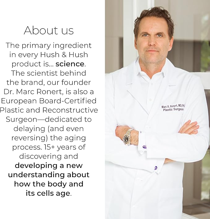 Hush & Hush TimeCapsule Multivitamin, Women's Multivitamin, Men's Multivitamin, Clean Nutraceuticals Supplements That Contains Hyaluronic Acid, Vitamin C, Zinc, Vitamin B12, Vitamin E - 60 Tablets