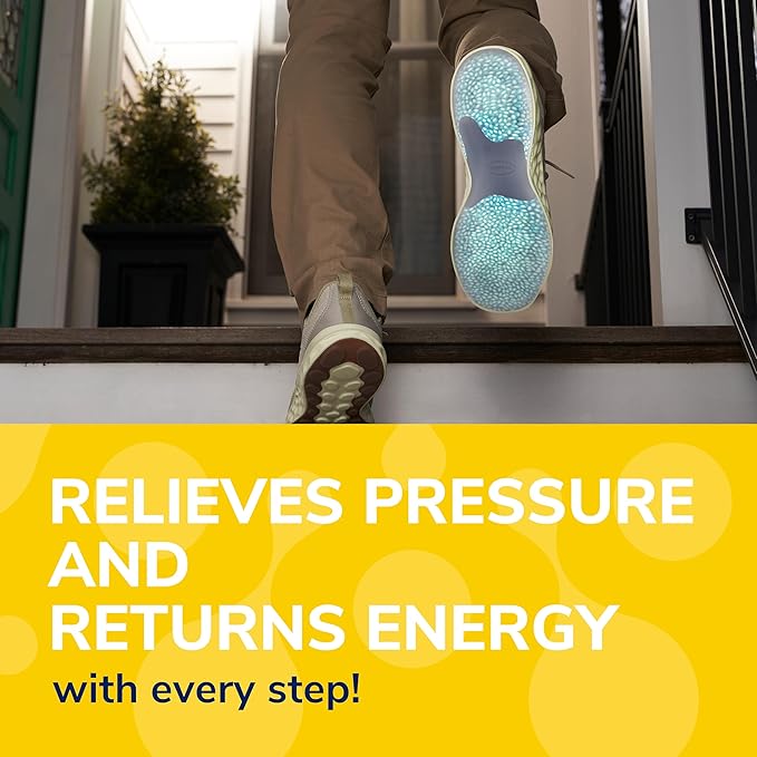 Dr. Scholl's 24-Hour Energy Multipurpose Insoles, Returns Energy with Every Step, Relieves Foot Pressure & Tired Achy Feet, Memory Foam & Gel Insert, Men's Shoe Size 8-14, 1 Pair