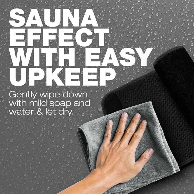 ActiveGear Premium Waist Trimmer & Trainer Belt for Men and Women - Sweat-Enhancing Slimming Wrap for Stomach, Adjustable Fit