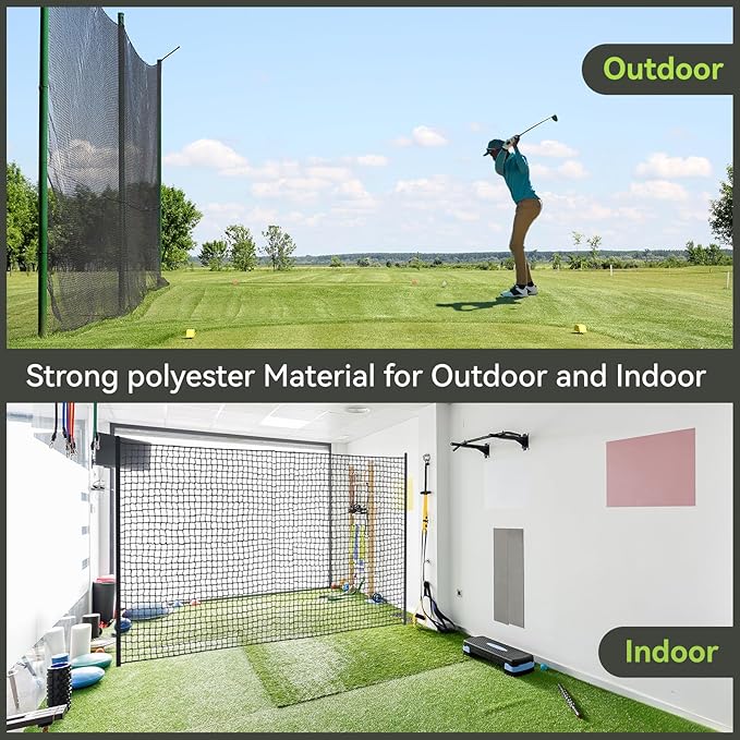 Golf Net, Golf Practice Net, for Backyard 10/15/20/25/30/40/50ft Indoor Nylon Netting
