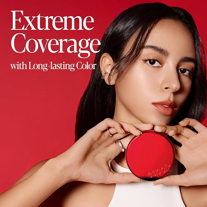 espoir [NEW] Be Velvet Cushion Foundation | Quick and Easy Coverage with Long-lasting Color by Zero Oxidation (#28.5 Ginger Olive, 0.46 Ounce (Pack of 1))