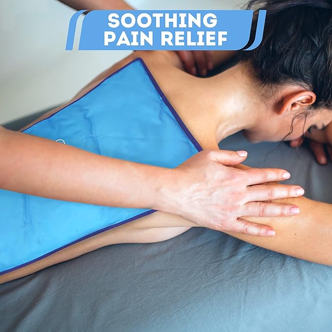 Extra Large Reusable Gel Ice Pack for Injuries & Pain Relief - 2-Pack, Extra Large - Blue - Hot & Cold Therapy Ice Bags for Injuries - Flexible, Leak-Free Design